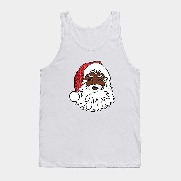 black santa claus christmas Tank Top by gossiprag